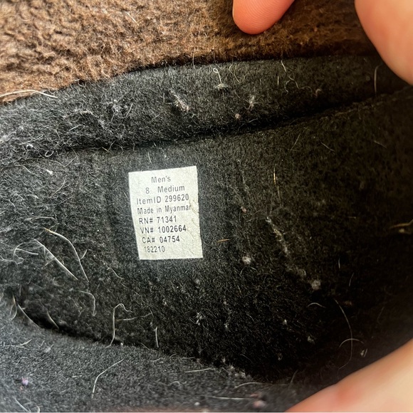 LL BEAN Brown Leather Rubber Rain Snow Boots Size 8 - Picture 5 of 10